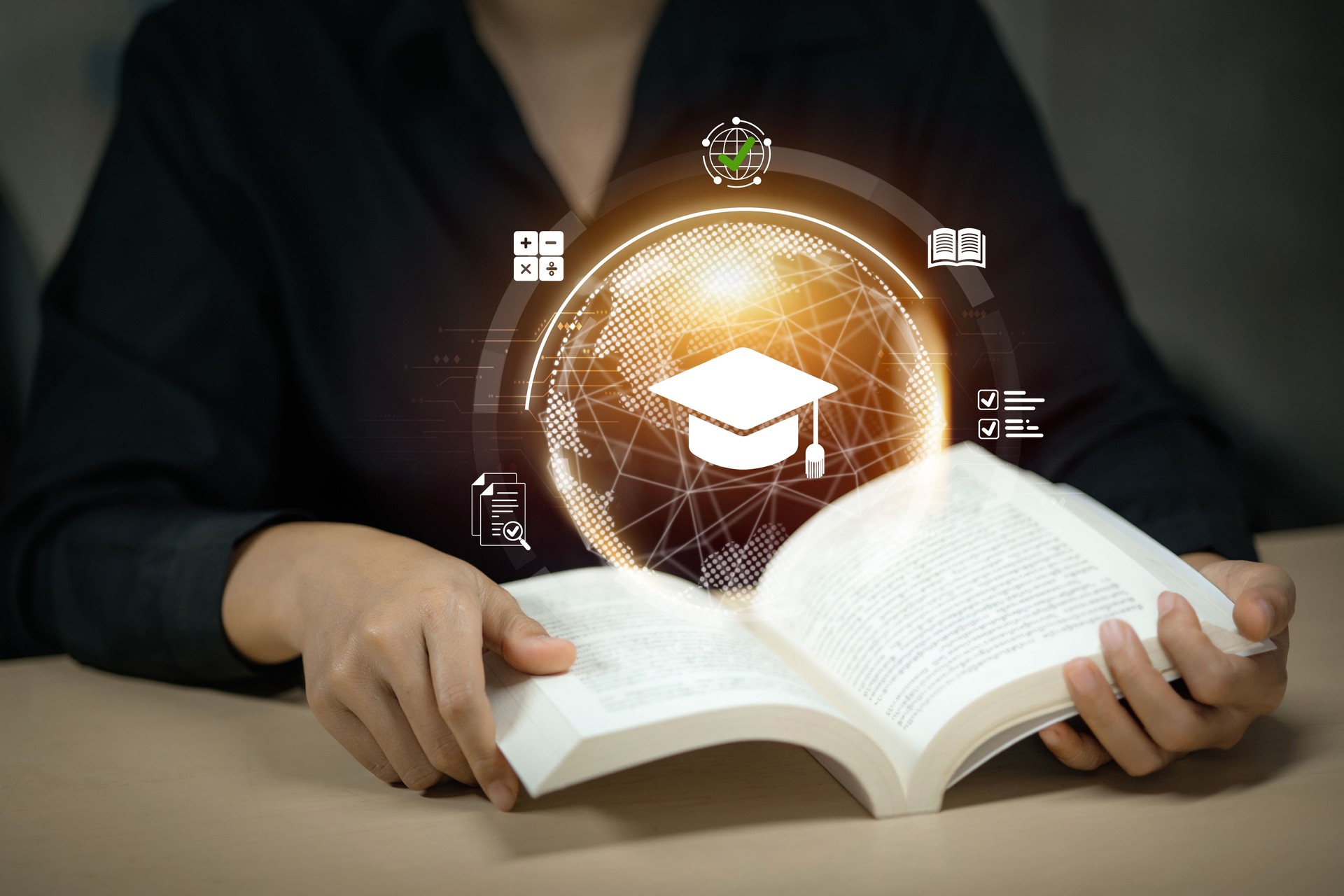 Modern Education and Global Learning Technology Concept